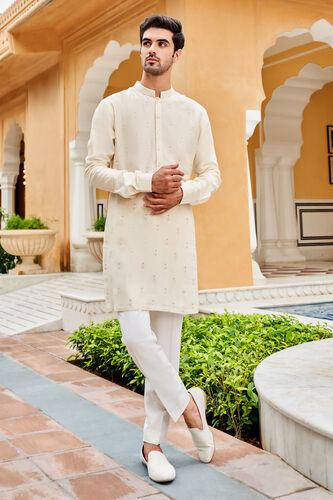 Aabhav Kurta - Off White, Off White, image 1